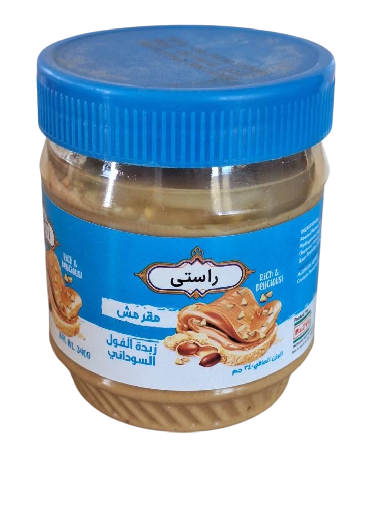 کره بادام زمینی ۳۴۰ گرمی راستی کرانچی